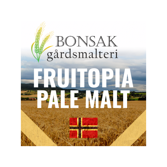 Fruitopia Malt 1 kg Hel 5-6 EBC - Bonsak Gårdsmalteri