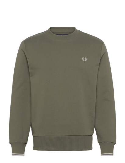 Fred Perry Crew Neck Sweatshirt Khaki green XS Fred Perry Crew Neck Sweatshirt Khaki green XS