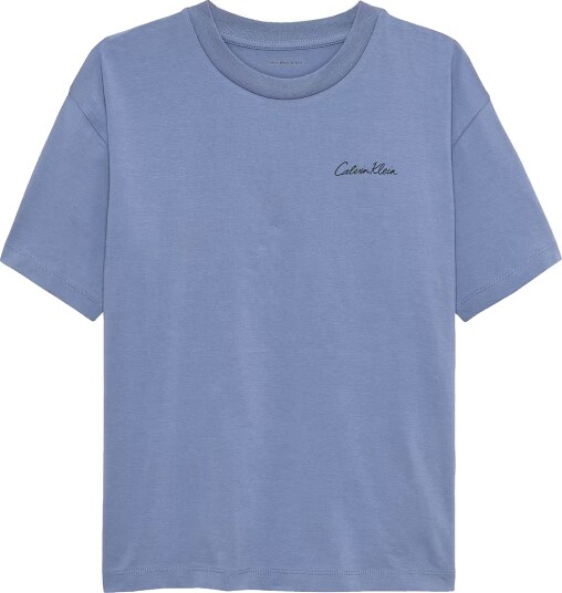 Calvin Klein T skjorte Polaroid Satin Blue Calvin Klein 14 år 164 T skjorte Blå
