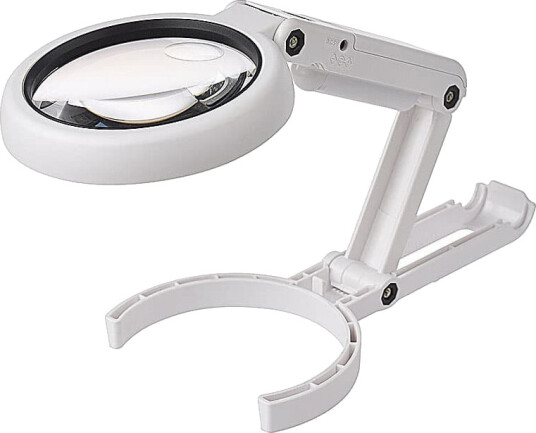 Allsidig lupe med LED-belysning og sammenleggbar design