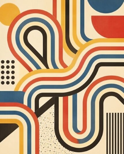Plakat Retro Geometrisk Kunst
