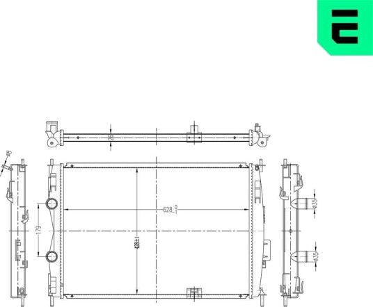 ERA 673405 Radiator motorkjøling ERA 673405 Radiator motorkjøling