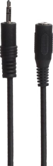 Connectech 3,5 Mm Minijack-Forlengelseskabel. 5 M Svart