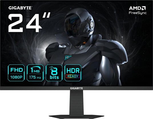 Gigabyte 24" GS24F14A FHD Gaming-Skjerm 175Hz 1ms Svart