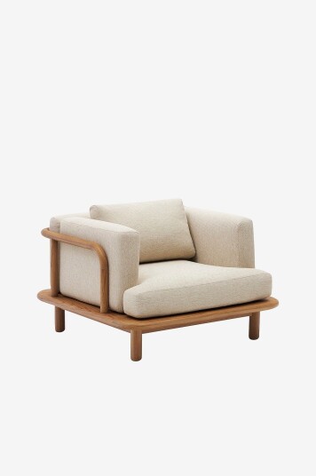 Kave Home Turqueta lenestol laget av massivt teak 100%. Fsc Flerfarget