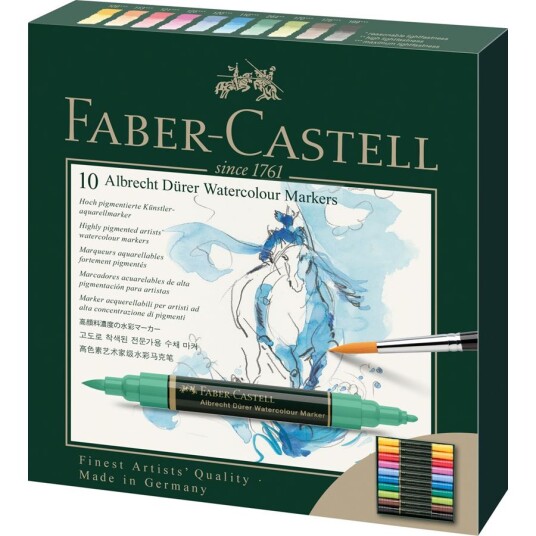 Faber-Castell Albrecht Dürer Watercolour Marker 10-pakke Faber-Castell Albrecht Dürer Watercolour Marker 10-pakke