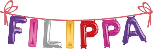 Hisab Joker Ballonggirlander Folie Navn Filippa 66528