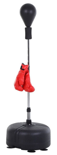 Punching Ball Set Stand Box Treningssett 136-154 Cm Høydejusterbar Med 1 Par Hansker Passer For Profesjonelle Og Nybegynnere Svart