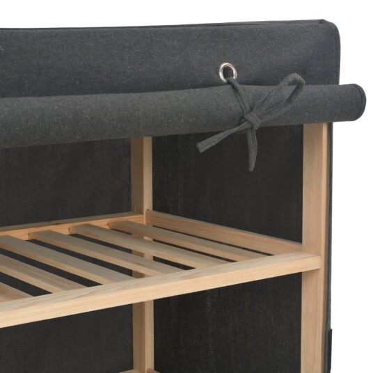 vidaXL Skoskap med trekk gr? 79x40x80 cm stoff