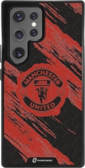 Phonecases3D Samsung Galaxy S25 Ultra Manchester United FC 3D mobildeksel, svart