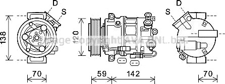 AC kompressor PRASCO OLK577 AC kompressor PRASCO OLK577