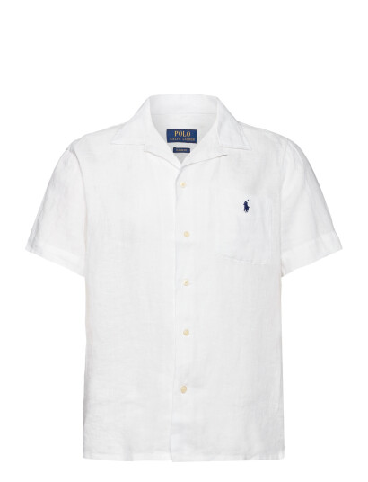 Polo Ralph Lauren Classic Fit Linen Camp Shirt White S