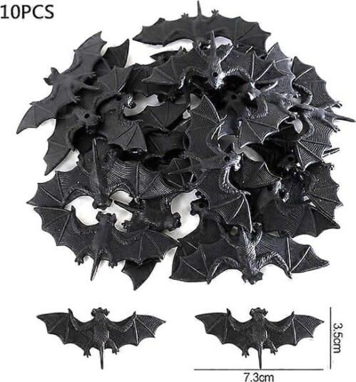 Halloween Flaggermus og Edderkopper i Plast