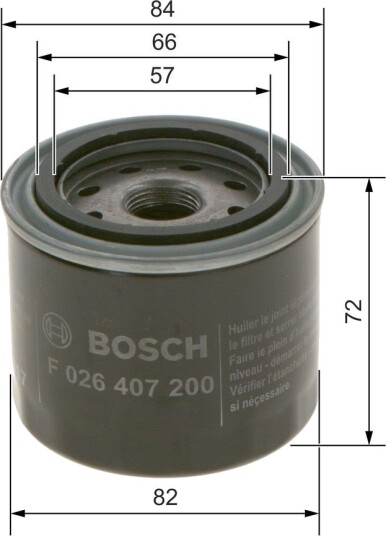 Oljefilter BOSCH F 026 407 200 Oljefilter BOSCH F 026 407 200