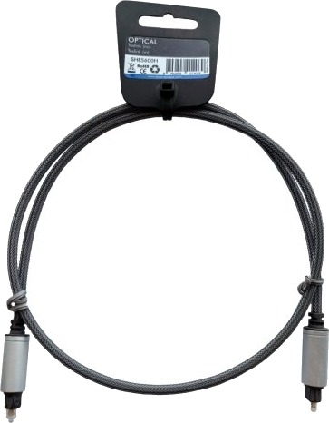 Sinox Optisk Kabel. 0,75M. Sort