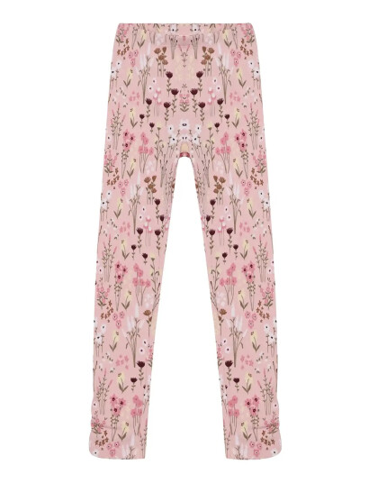 Minymo Leggings Aop Rib Pink 104