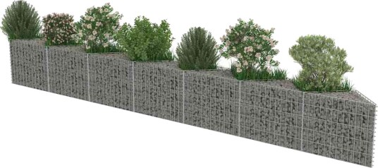  Gabion galvanisert stål 450x30x50 cm