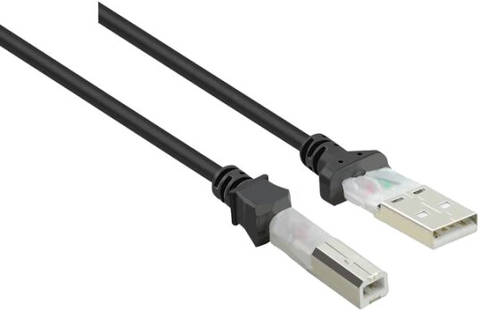 Renkforce Usb 2.0-Kabel [1X Usb 2.0 A-Hann 1X Usb 2.0 B-Hann] 0,3 M Svart Gullbelagte Kontakter 1487688
