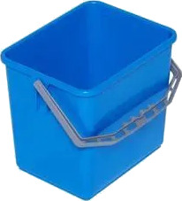 Spand 6 Ltr. Firkantet Blå