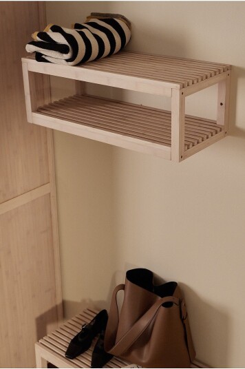 Ellos Home Hattehylle / skohylle Stripe Beige Ellos Home Hattehylle / skohylle Stripe Beige