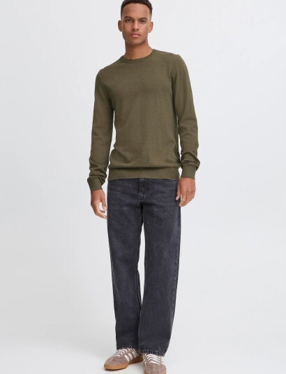 Blend Bhbagge Crew - Khaki green - S