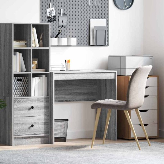  Skrivebord Grå sonoma Konstruert tre 80 x 40 x 76 cm Enkelt