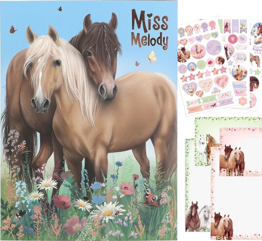 Miss Melody Brevpapir i Mappe