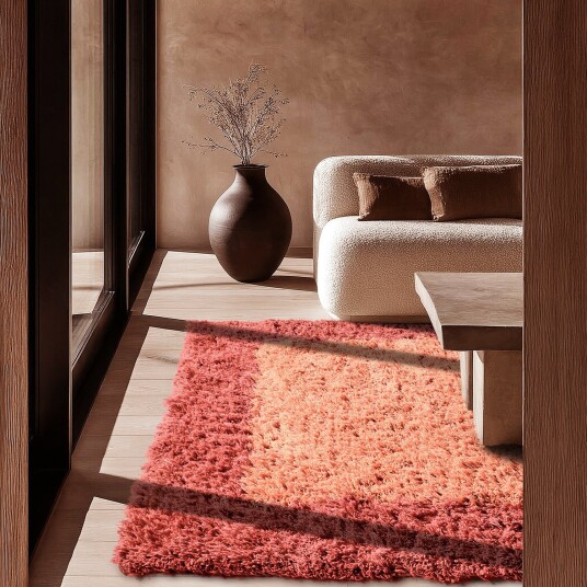 Ullteppe Khenifra Handknot Wool Premium oransje/rød Størrelse: 160 x 230 cm