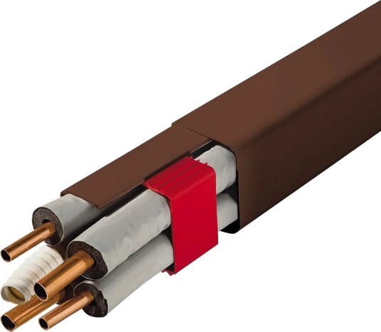 KANAL STANDARD MED FOLIE 80X60MM, 2METER,  BRUN