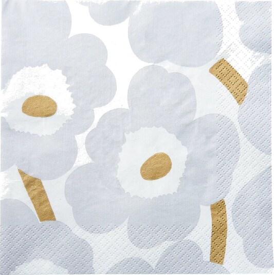 Marimekko by Havi Marimekko Napkin Unikko Grey 24X24CM Marimekko by Havi Marimekko Napkin Unikko Grey 24X24CM