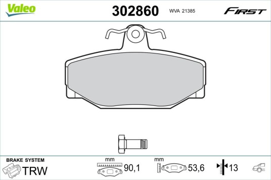 Bremseklosser VALEO 302860