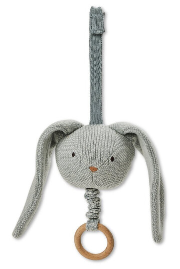 Smallstuff Music Mobile Rabbit Soft Blue Knit Smallstuff Music Mobile Rabbit Soft Blue Knit
