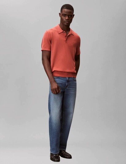 Calvin Klein Ss Supima Cotton Polo 14Gg Orange L