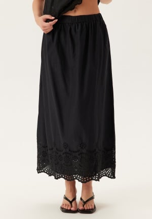 ONLY Onllou Life Emb Long Skirt Black L