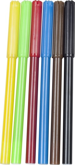 Topwrite Tusjer Med Filtspiss 6 Farger Topwrite Tusjer Med Filtspiss 6 Farger