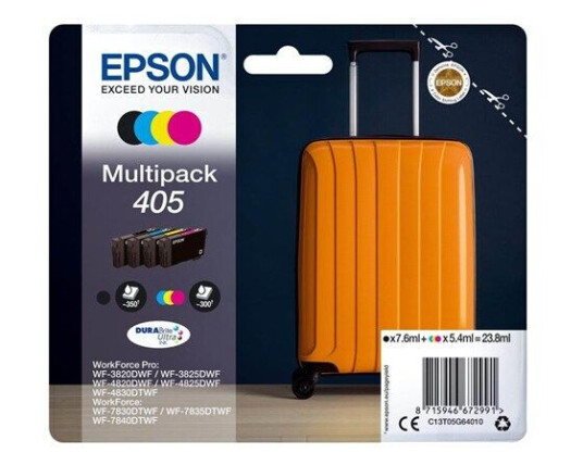 Epson 405 Multipack - 4-pack - black yellow cyan magenta - original - ink cartridge - Blekkpatron Bl Epson 405 Multipack - 4-pack - black yellow cyan magenta - original - ink cartridge - Blekkpatron Bl