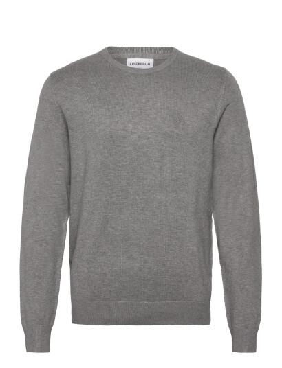 Lindbergh Ecovero L/S O-Neck Knit - Grey - L