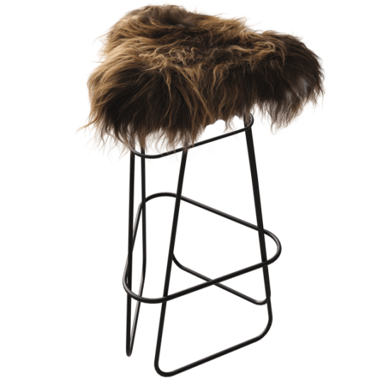 Cuero Iceland Barstol 82 cm Sort / Wild Brown