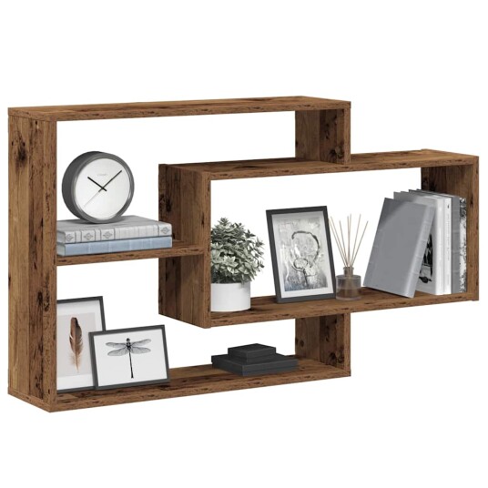 Vegghylle gammelt tre 104x20x58,5 cm konstruert tre 8721158434173 Vegghylle gammelt tre 104x20x58,5 cm konstruert tre 8721158434173