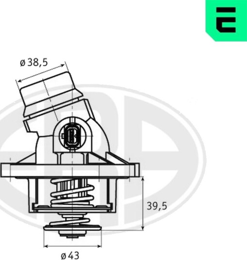 Termostat, kjølemiddel ERA 350328A