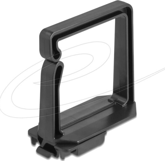 Delock Kabelklemme 70 X 70 Mm Med Monteringsplate For Din-Skinnemontering Svart 90770