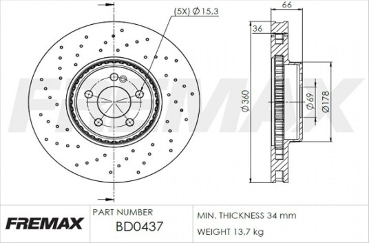 Bremseskive FREMAX BD-0437
