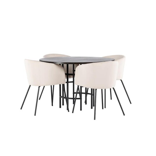 Venture Home Spisegruppe Venture Home Copenhagen Ø 115 cm med 4 Berit Stoler GR22847