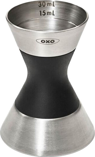 Oxo Steel dobbelt målebeger svart