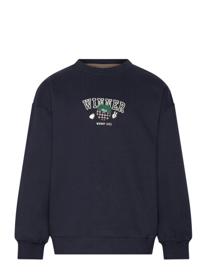 The New Tnpaul Os Sweatshirt Navy 98/104