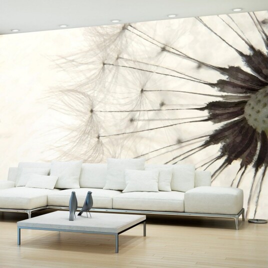Fototapet White Dandelion 200x140 - Artgeist sp. z o. o.
