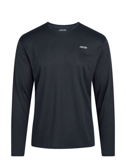 ZEBDIA Men L/S Sports Tee - Navy - XL