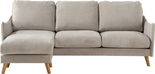 Trend Lyx 3 seters Venstrevendt L formet Sjeselongsofa i Stoff Beige Trend Lyx 3 seters Venstrevendt L formet Sjeselongsofa i Stoff Beige