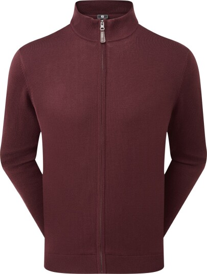 FootJoy Drirelease Full Zip Lined Sweater Golfgenser herre Port Large
