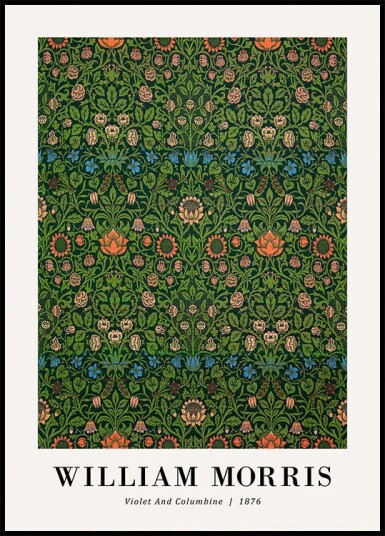 William Morris Violet and Columbine 1876 Plakat Plakat / 21x30cm